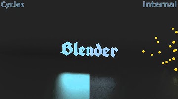 Blender Cycles Render Test/Comparison to Internal