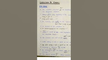 CSS past paper English error solved 2001#viral