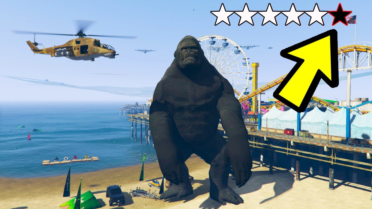 KING KONG SOBREVIVE 6 ESTRELAS NO GTA 5 Inacredit Vel YouTube 