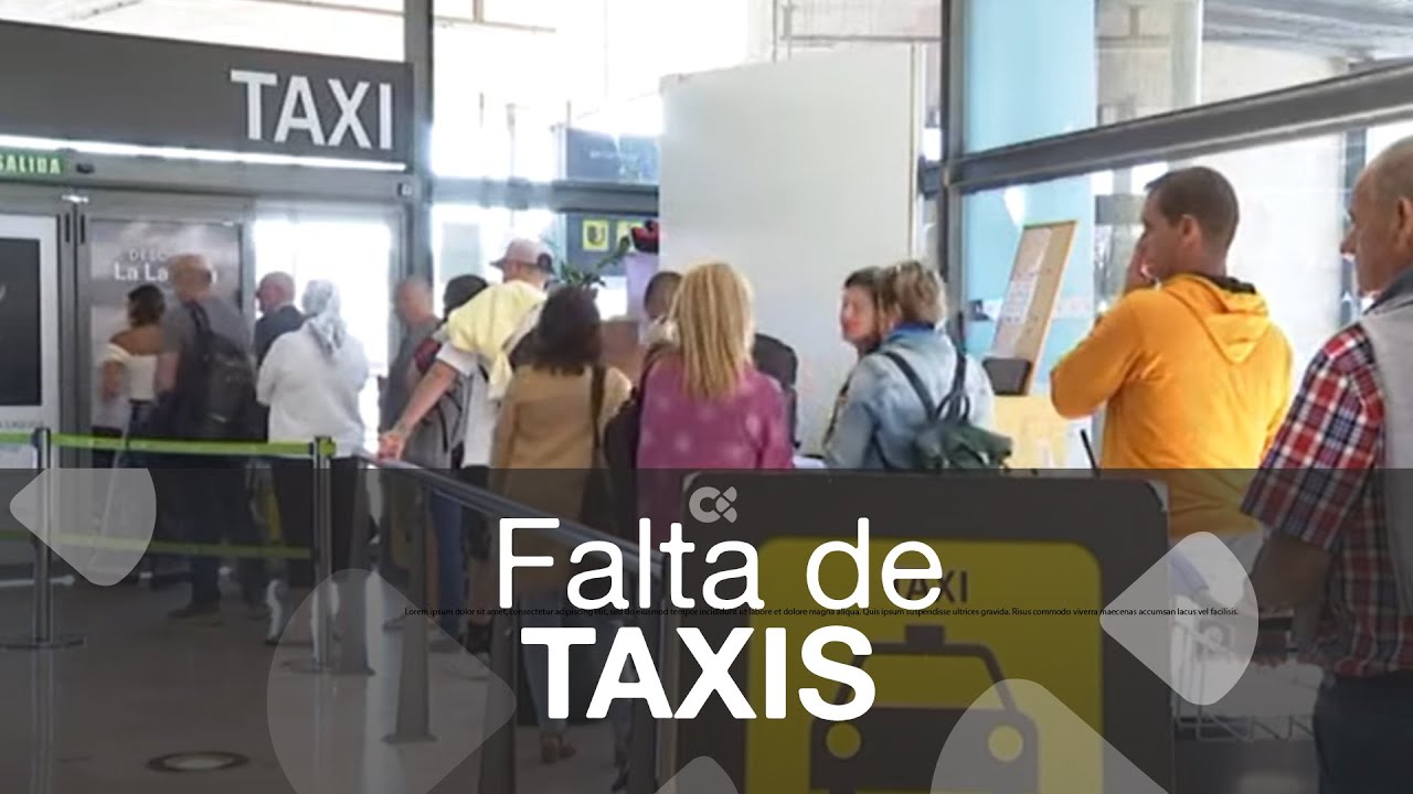 El Aeropuerto de Los Rodeos sufre largas colas de pasajeros a la hora de coger un taxi