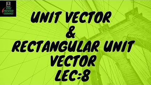 Unit Vector And Rectangular unit Vector || lec#8 || By jazib | #physics #stayfocused