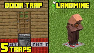 5 Easy Trolls And Traps You Can Make In Minecraft Java And Bedrock (Tutorial) | Mine Hackzz