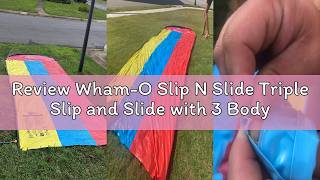 Review Wham-O Slip N Slide Triple Slip and Slide with 3 Bodyboards Premium Lawn Water Slide Super Sl