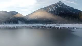 Sidelit Fog Above Weitsee 19 December 2023.