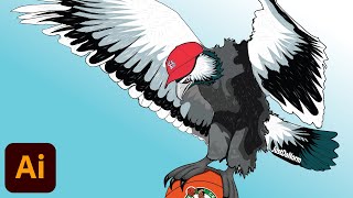 How to Draw Bald Eagle | Custom Tattoo Design | Vector Art (Pt. 2)