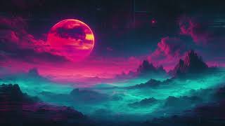 Neon Alien Landscape Pink Planet Seamless Loop 4K No Copyright