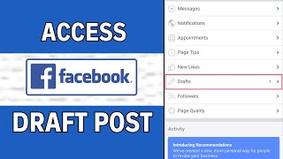 How To Access Draft Post On Facebook View Drafts 2025