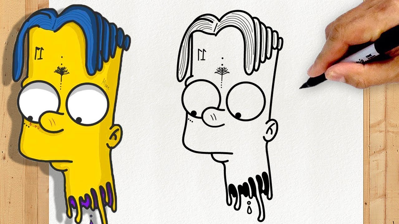 Como Desenhar o Bart Simpson Igual ao Rapper XXXTentacion 