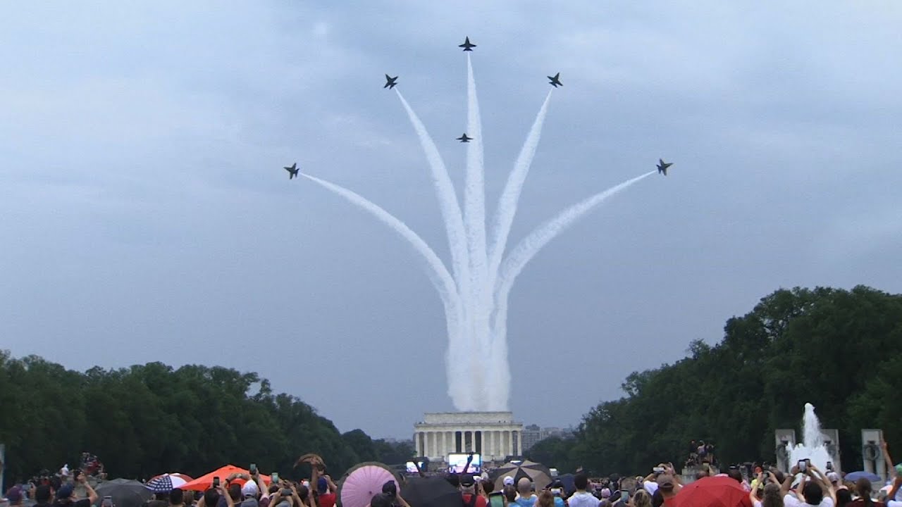 Blue Angels and Thunderbirds flyover draws large crowds to ...