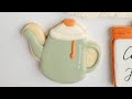 Decorate a tea pot cookie for Fall - Fall Collection by Lo Dulce