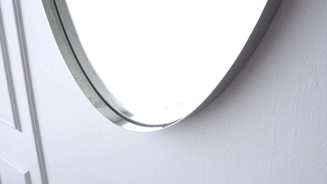 Elongated Oval Mirror-Nickel