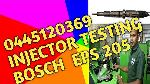 0445120369 INJECTOR TESTING BOSCH  EPS 205 ?