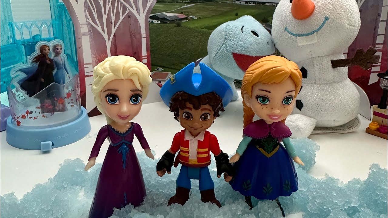 Elsa and Anna Disney Snow Color Reveal Anna is Frozen - YouTube