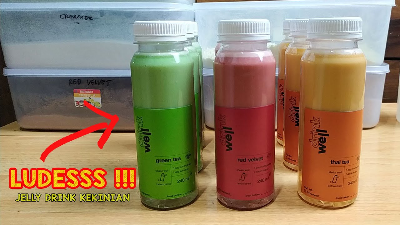 IDE JUALAN MINUMAN BOTOL KEKINIAN | JELLY DRINK RESEP - YouTube