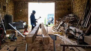 Rescuing 6m/20ft Oak Rails  |  DIY Shepherd Hut #4