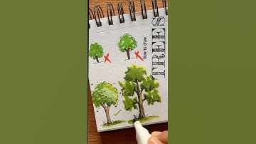 Drawing this Tree #art #drawing #shortvideo #shortsfeed #shorts