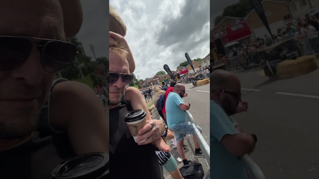 ME AND JESS WATCHING THE RED BULL RACING. 