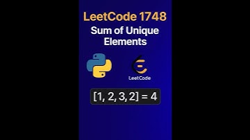 LeetCode 1748 Sum of Unique Elements in Python | Easy Coding Tutorial for Beginners