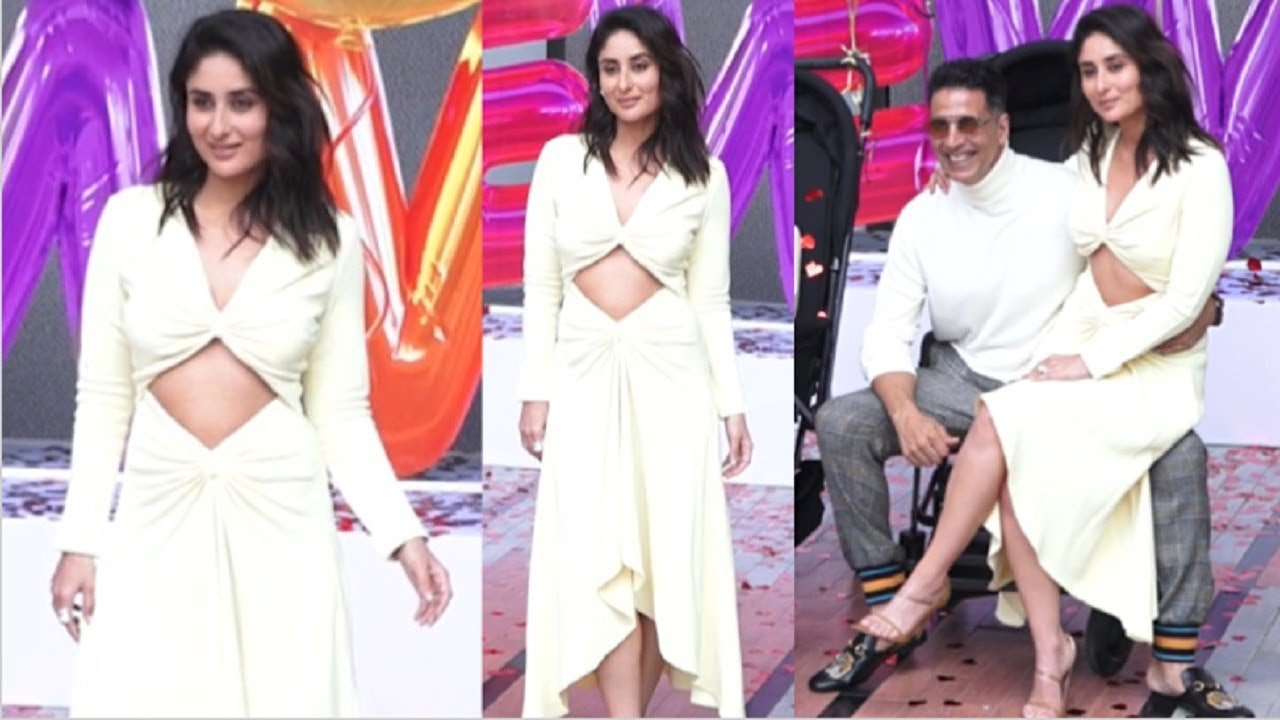 Kareena Kapoor Beautiful In Open Dress At Good Newwz Movie Trailer Launch Youtube