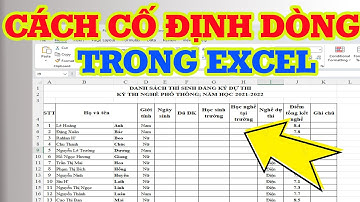 Cách cố định dòng trong Excel đơn giản chỉ vài bước