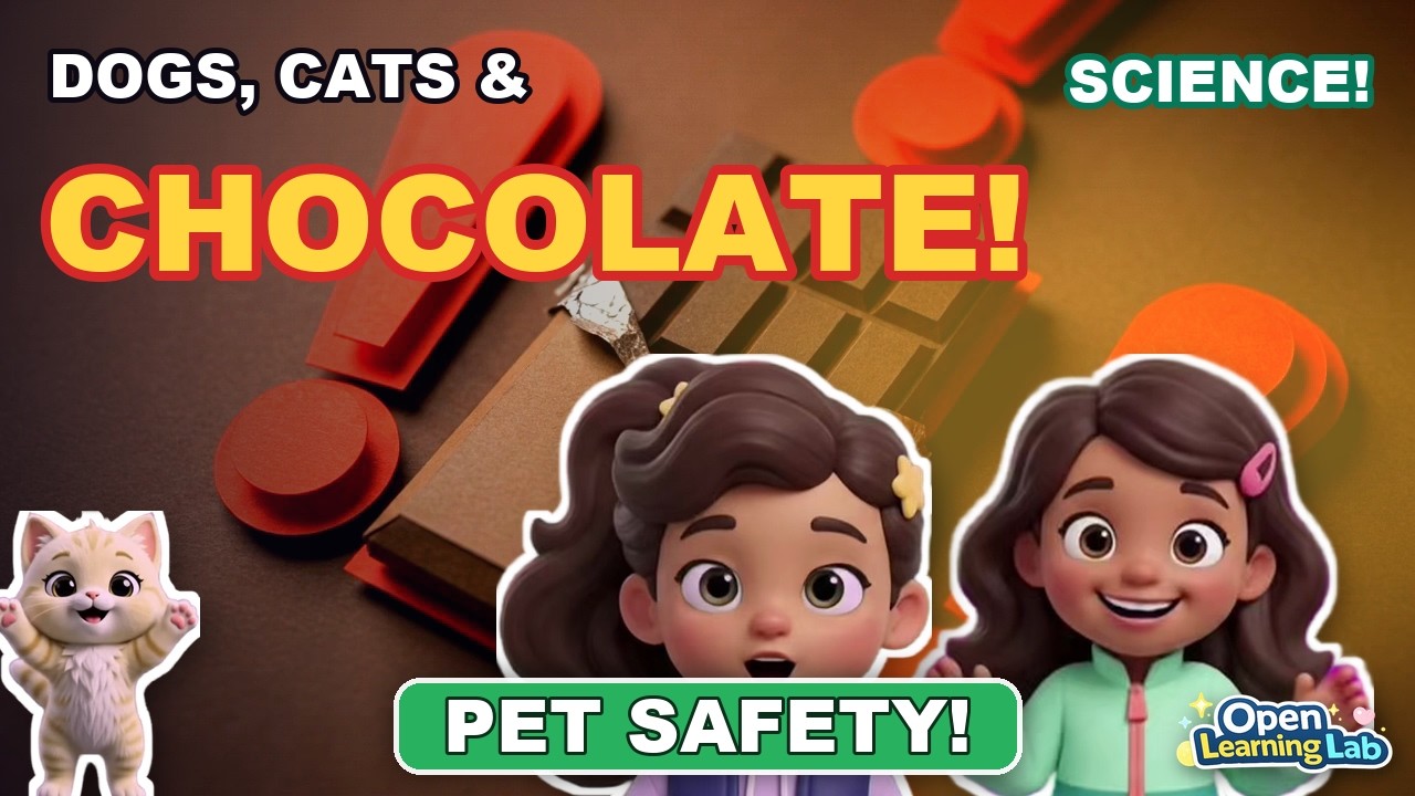 🐶 Why Dogs & Cats Can't Eat Chocolate | Pet Safety Explained for Kids