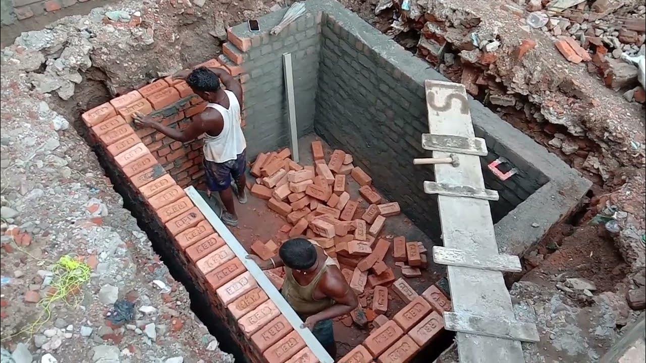 Sump construction sump Brick work under ground water tank.....