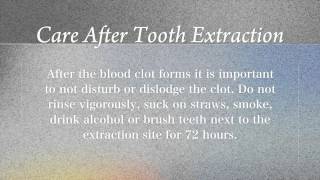Post Operative Instructions - Extractions