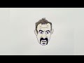 تعلم رسم محمد سعد بشخصية اللمبي خطوة بخطوة اللمبي
