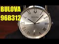Bulova American Clipper Steel Case Leather Strap Watch 96B312