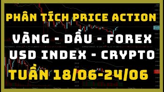 ✅ Phân Tích VÀNG - DẦU - FOREX - USD INDEX - CRYPTO Theo Price Action Tuần 18-24/06 | TraderViet