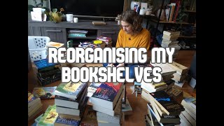 Reorganising my bookshelves