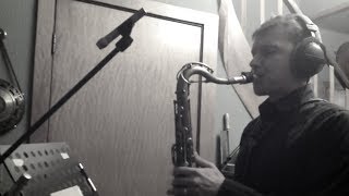 Saxophone pop solo live in the recording studio. &quot;Americana&quot; by Wolfgang Müller