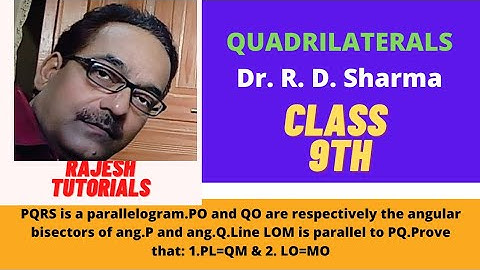 Quadrilaterals|Maths Class 9th|R D Sharma|Rajesh Tutorials