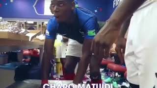 Paul Pogba Singing In The Dressing Room - France Celebrates World Cup Victory