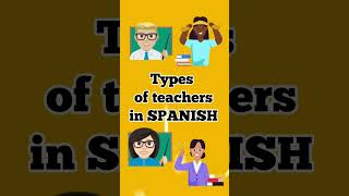 Types of teacher in SPANISH 👩🏻‍🏫 #teachersday #profesores #spanishvocabulary