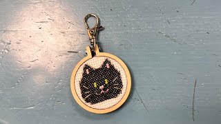 New at Mon Aiguille Filetée! Super cute mini-cross stitch keychain kits! Makes the perfect gift!