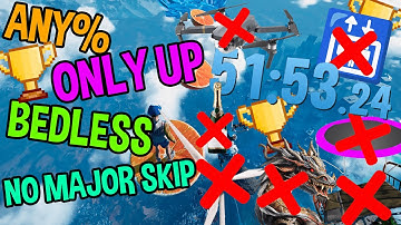 World Record | Only Up Speedrun | Any% BedLess No Major Skip | 51:53.24