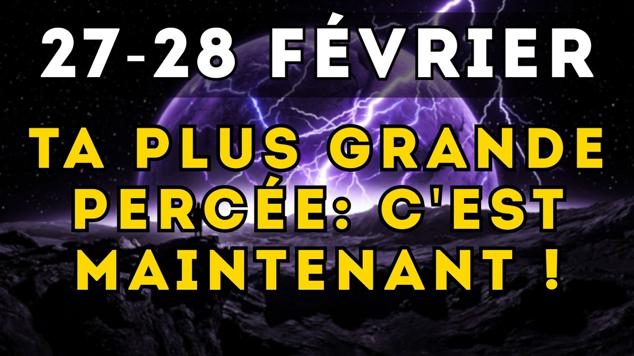 ALERTE: FAITES CECI IMMÉDIATEMENT LES 27 ET 28 FÉVRIER AVANT LE BASUCLEMENT!