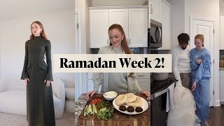 Ramadan Week 2: Making falafel & pita bread, Modest dresses haul, Our evening routine