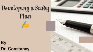 Developing a Study Plan #study #students #education #learning #plan