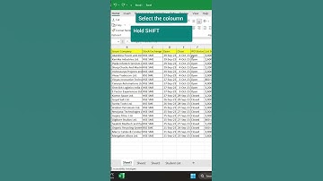 Hold SHIFT key and drag the coloumn over #excel #excelsolutions