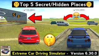 Top 5 Secret/Hidden Places in Extreme Car Driving Simulator 2022