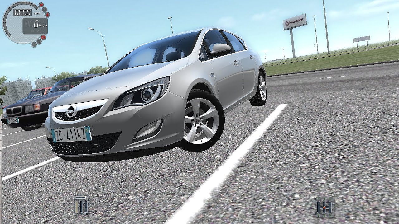 Opel city car driving Opel city car driving