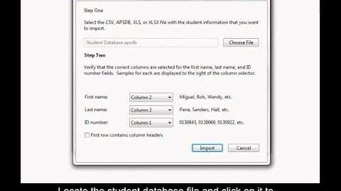 Exporting and Sharing the Student Database with captions