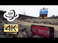 360° camera ROTATING under train (4K) Virtual Reality