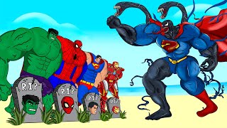 TEAM HULK, IRON MAN, SPIDER MAN vs SUPER VENOM : Returning from the Dead SECRET - SUPER HOT MOVIES