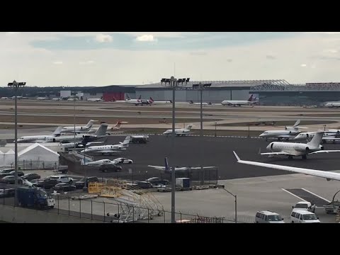 Patriots Plane Departs for New England