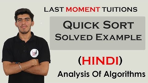 Quick Sort Algorithm Explained in Hindi with Example #2