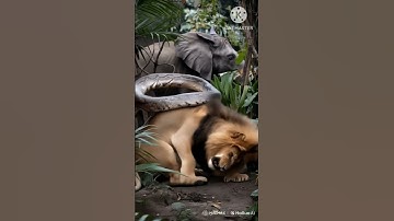 python vs Lion #trendingshorts #youtubeshorts #shorts #shortvideo #animals
