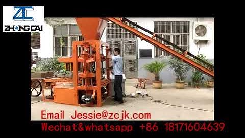 How to make bricks by ZCJK block making machine QTJ4-35